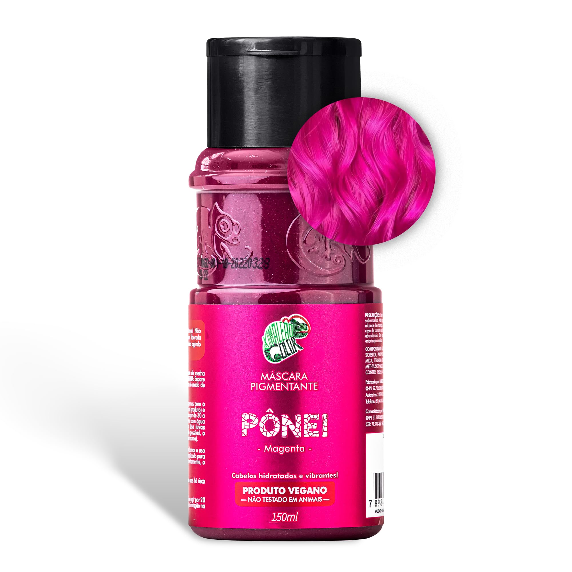 Kamaleão Color Máscara Pigmentante Vegana 150ml Todas Cores - Pônei