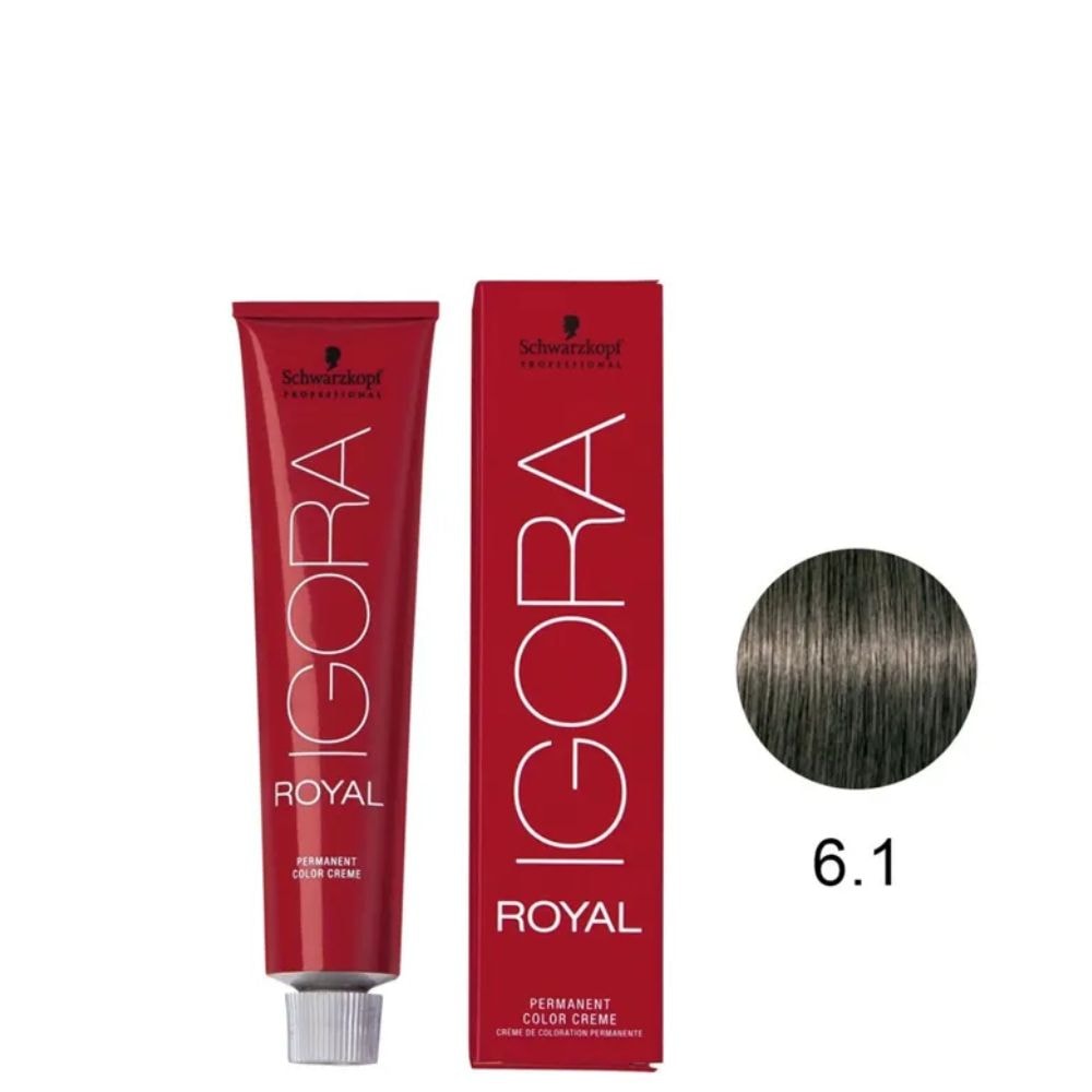 Coloração Cabelo Igora Royal Schwarzkopf Tintura 60g - Cores - 6-1 louro cinza escuro