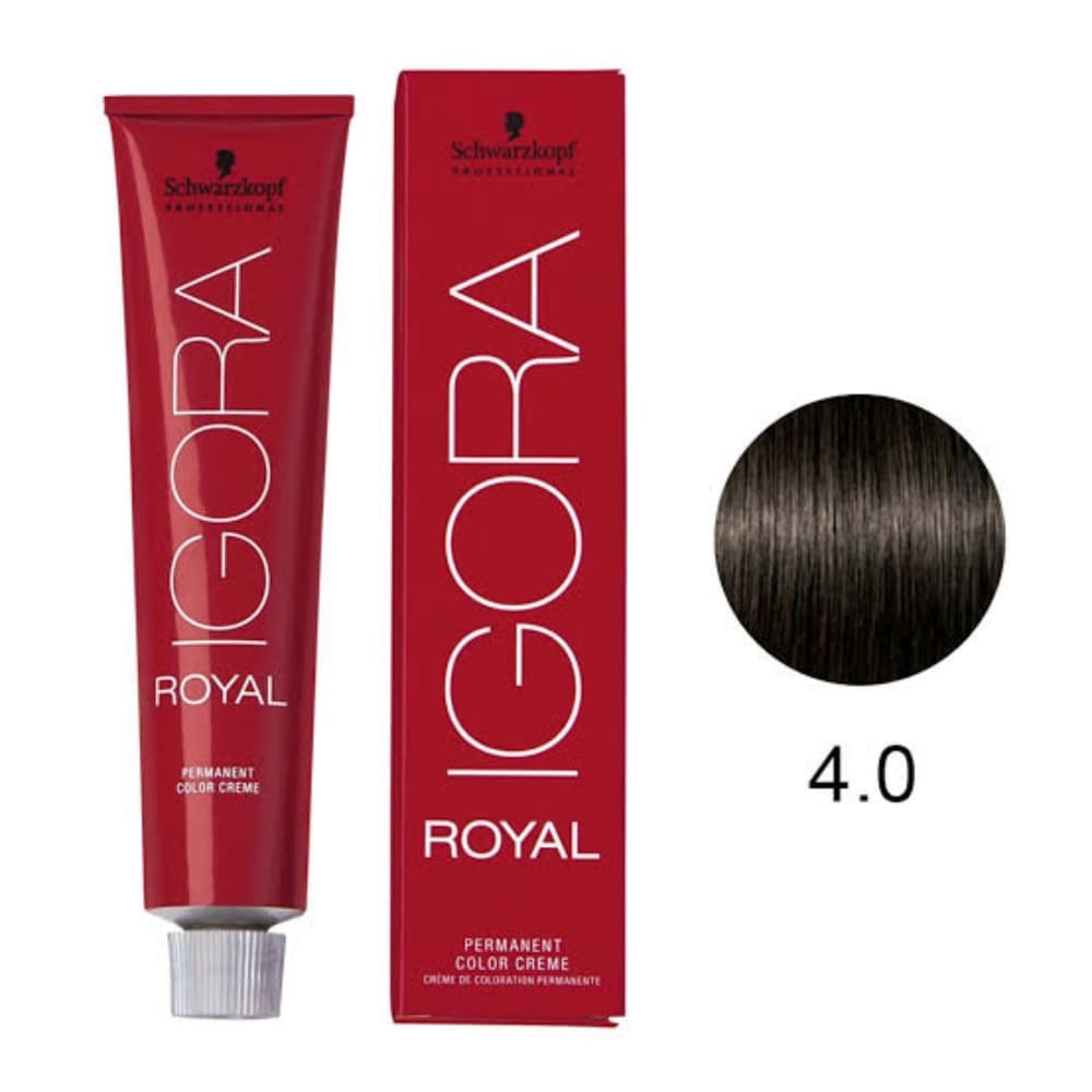 Coloração Cabelo Igora Royal Schwarzkopf Tintura 60g - Cores - 4-0 castanho médio