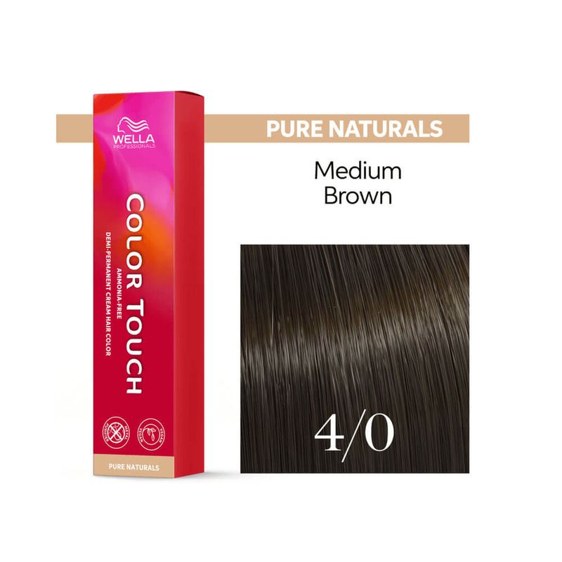 Coloração Sem Amônia Tinta Color Touch 60g Wella Todas Cores - 4.0 castanho médio