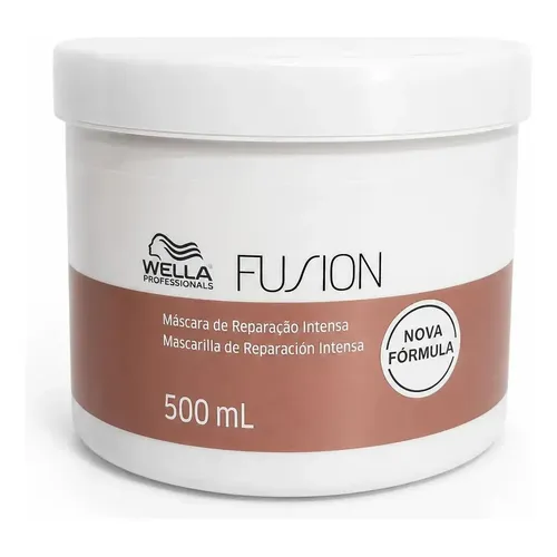 Máscara De Reparação Wella Professionals Fusion 500ml - Máscara De Reparação Wella Professionals Fusion 500ml